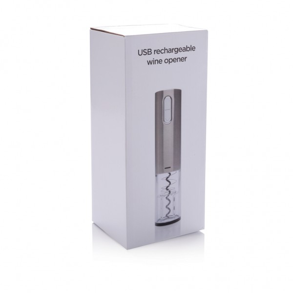 Elektronischer Weinöffner - USB aufladbar, grau