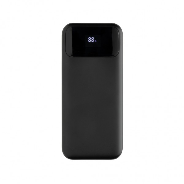 Turbopack 10000mAh Powerbank mit integr. Kabeln aus RCS rABS, schwarz