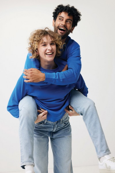 IQONIQ Etosha Lightweight Sweater aus recycelter Baumwolle, Königsblau M