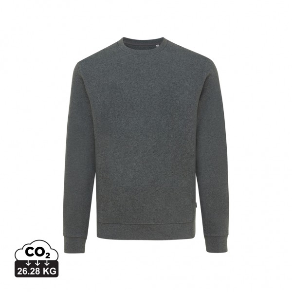 IQONIQ Denali ungefärbt. Rundhals-Sweater aus recycelter BW, heather anthracite S