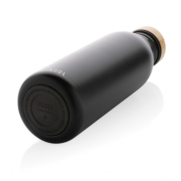 Avira Alcor 600ml Wasserflasche aus RCS rec. Stainless-Steel, schwarz