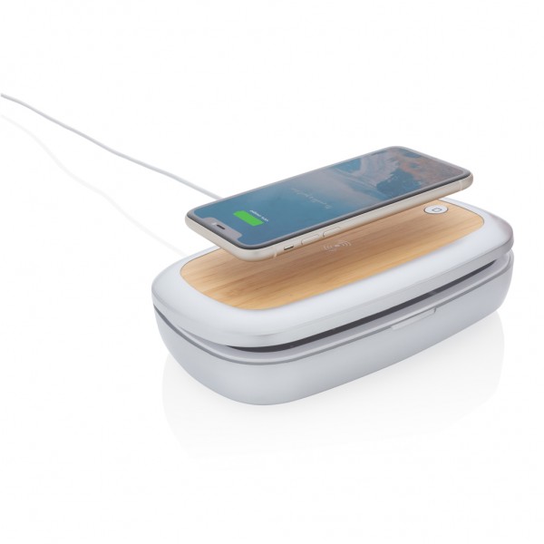 Rena UV-C Sterilisations-Box mit 5W Wireless Charger, grau