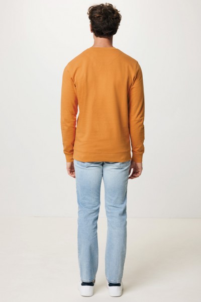 IQONIQ Zion Rundhals-Sweater aus recycelter Baumwolle, sundial orange S