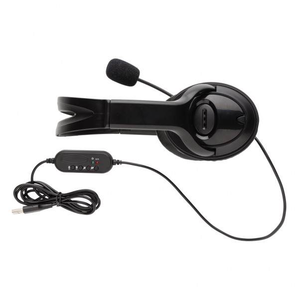 Over-Ear Headset mit Kabel, schwarz