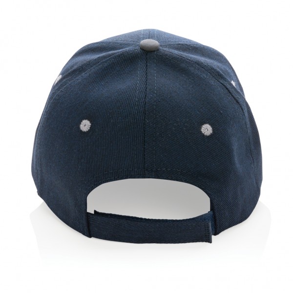 Impact AWARE™ 280gr Brushed rCotton 6 Panel Kontrast-Cap, navy blau