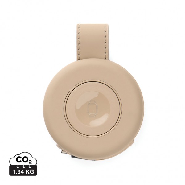 VINGA Baltimore 2-in-1 kabelloser 15W RCS Travel Charger, greige