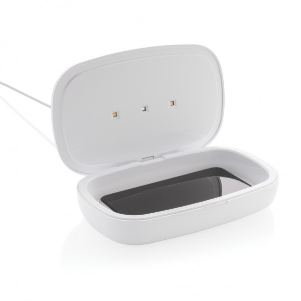 UV-C Sterilisations-Box mit 5W Wireless Charger, weiß