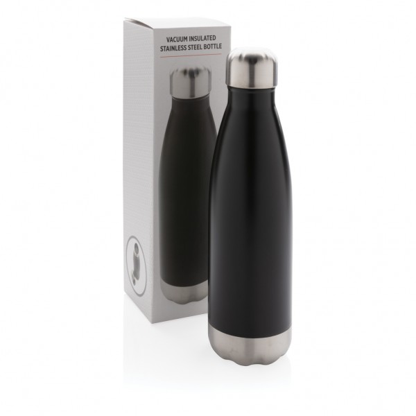 Vakuumisolierte Stainless Steel Flasche, schwarz