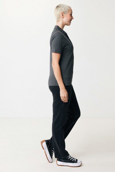 IQONIQ Yosemite Piqué-Poloshirt aus recycelter Baumwolle, heather anthracite S