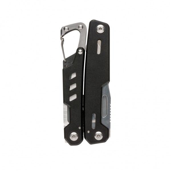 Solid Multitool mit Karabiner, schwarz