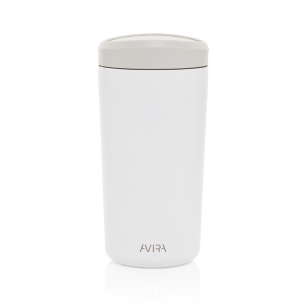Avira Alix Klickbecher aus RCS rec. Stahl 400ml, weiß