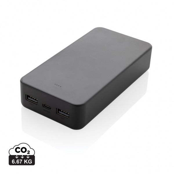 Boostcore 20.000mAh Powerbank aus RCS rec. Kunststoff, schwarz