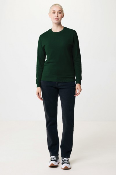 IQONIQ Zion Rundhals-Sweater aus recycelter Baumwolle, forest green XXXL