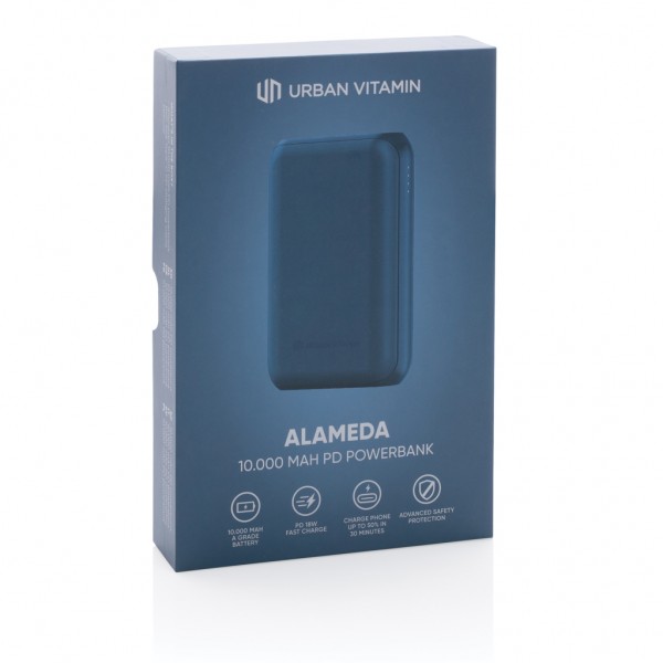 Urban Vitamin Alameda 10.000mAh 18W PD Powerbank, blau