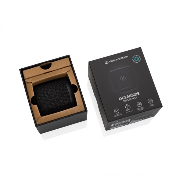 Urban Vitamin Oceanside 3W-Speaker aus RCS rec. Kunststoff, schwarz