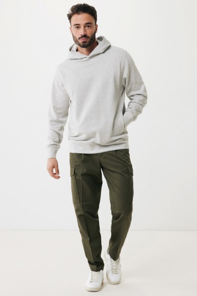 IQONIQ Yengo Hoodie mit Seitentaschen aus rec. Baumwolle, light heather grey XS