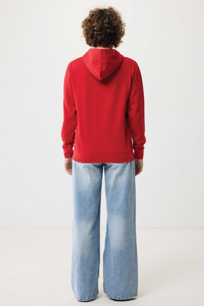 IQONIQ Yengo Hoodie mit Seitentaschen aus rec. Baumwolle, rot L