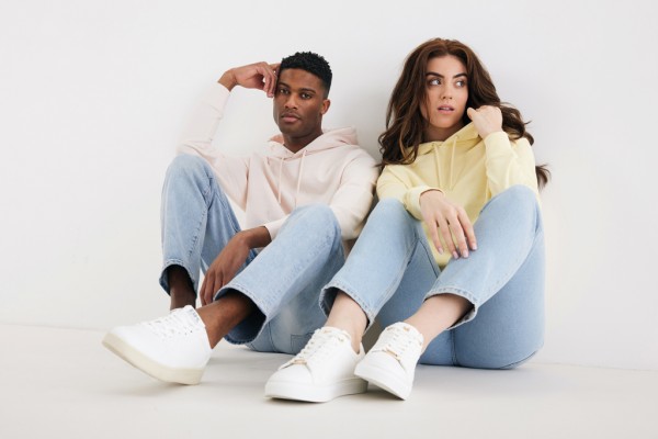 IQONIQ Rila Lightweight Hoodie aus recycelter Baumwolle, cream yellow XL