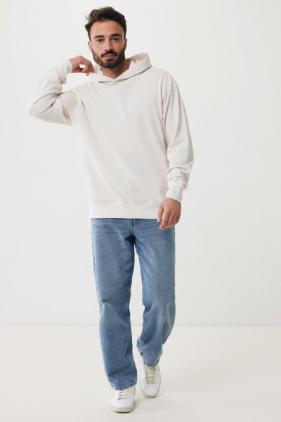 IQONIQ Yengo Hoodie mit Seitentaschen aus rec. Baumwolle, ivory white XXXL