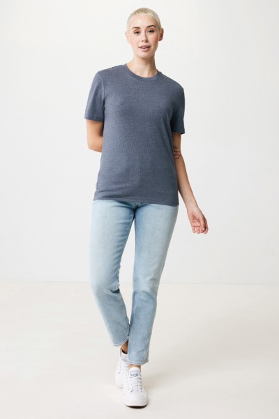 IQONIQ Manuel ungefärbtes T-Shirt aus recycelter Baumwolle, heather navy XXS