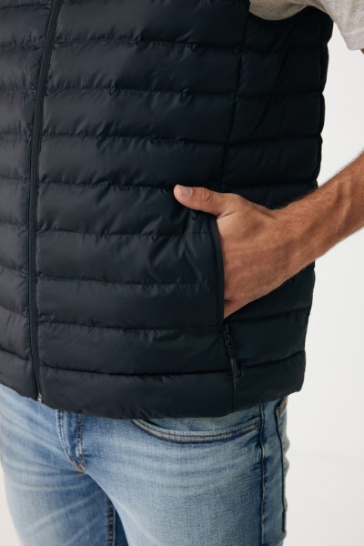 IQONIQ Meru Herren Bodywarmer aus recyceltem Polyester, schwarz XXXL
