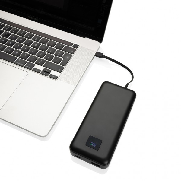 Gridley 20.000mAh 65W Laptop Powerbank aus RCS rPlastik, schwarz