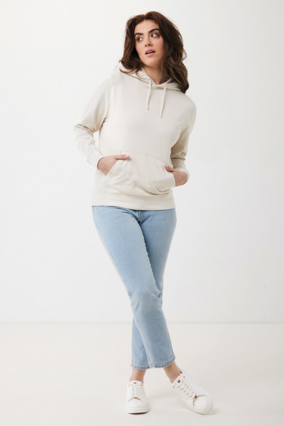 IQONIQ Rila Lightweight Hoodie aus recycelter Baumwolle, ivory white XS