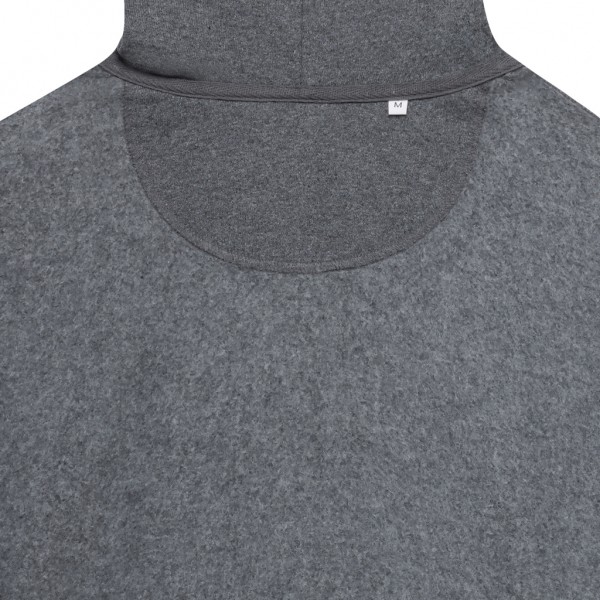 IQONIQ Abisko Zip-Kapuzenpullover aus recycelter Baumwolle, heather anthracite L