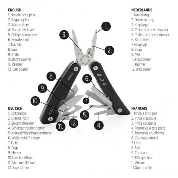 Solid Multitool, schwarz