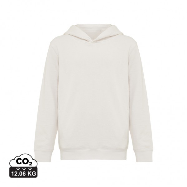 IQONIQ Yengo KidsHoodie mit Seitentaschen aus rec. Baumwolle, ivory white 1112
