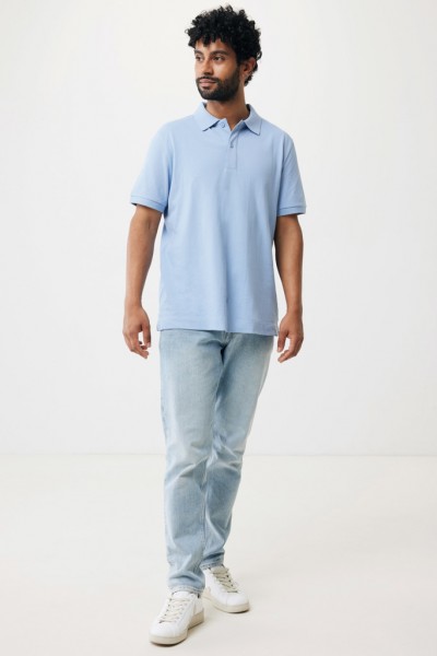 IQONIQ Yosemite Piqué-Poloshirt aus recycelter Baumwolle, sky blue XS