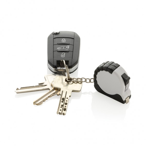 MeasureMate 1m Schlüsselband aus RCS recyceltem ABS, weiß