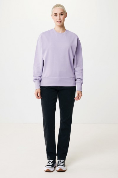 IQONIQ Kruger Relax-Rundhals-Sweater aus recycelt. Baumwolle, lavender XXL