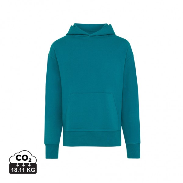 IQONIQ Yoho Relax-Hoodie aus recycelter Baumwolle, verdigris XS