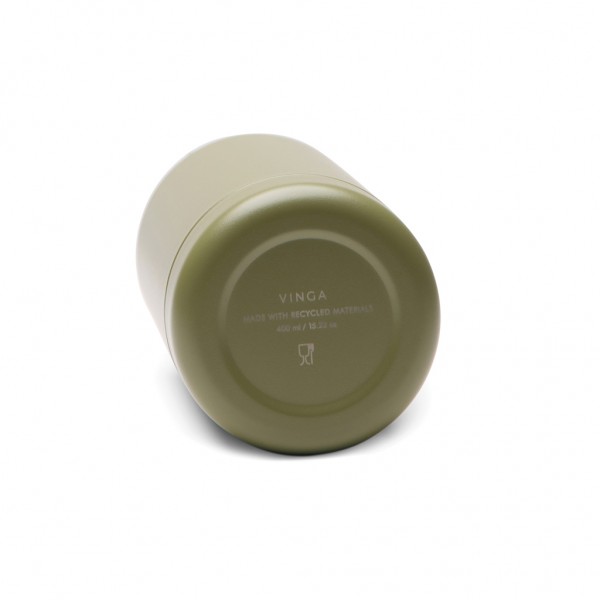 VINGA Parks Flasche aus RCS rec. Stainless-Steel, 400ml, grün