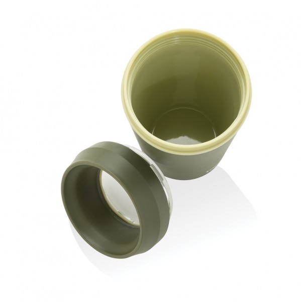 Topl-Becher aus rec. Kunststoff mit 360-Grad-Deckel 354ml, grün