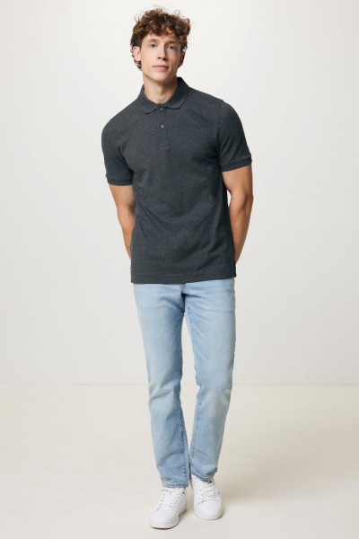 IQONIQ Yosemite Piqué-Poloshirt aus recycelter Baumwolle, heather anthracite M