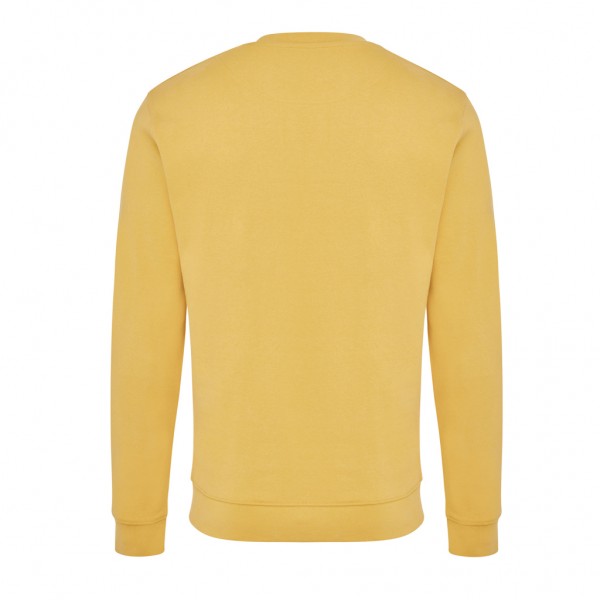 IQONIQ Zion Rundhals-Sweater aus recycelter Baumwolle, ochre yellow S