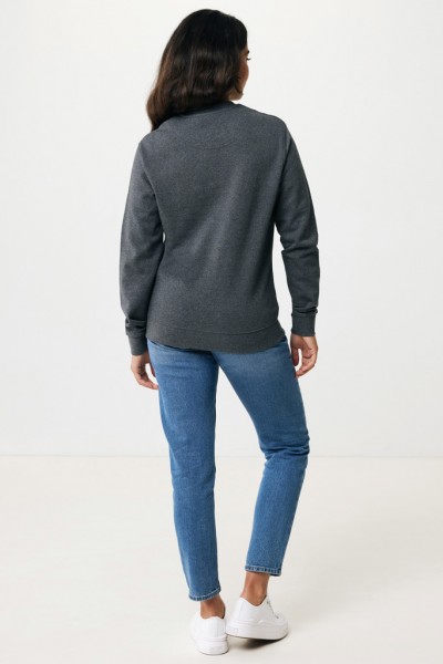 IQONIQ Denali ungefärbt. Rundhals-Sweater aus recycelter BW, heather anthracite XS