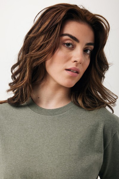 IQONIQ Teide T-Shirt aus recycelter Baumwolle, heather green XS