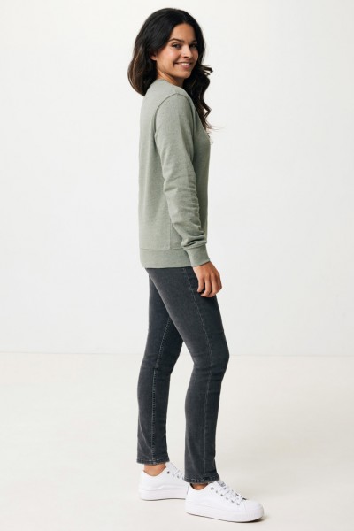 IQONIQ Denali ungefärbt. Rundhals-Sweater aus recycelter BW, heather green XXS