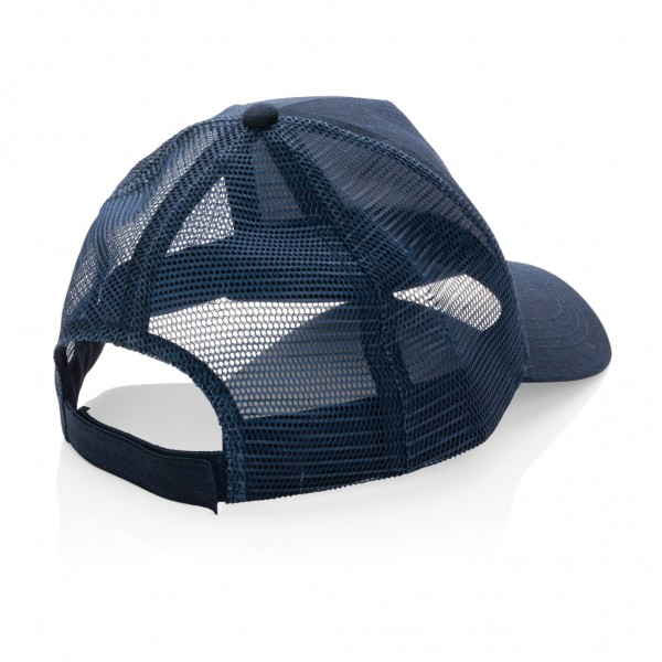 Impact AWARE™ 190gr Brushed rCotton 5 Panel Trucker-Cap, navy blau