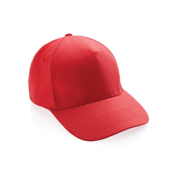 Impact 5 Panel Kappe aus 280gr rCotton mit AWARE™ Tracer, luscious red