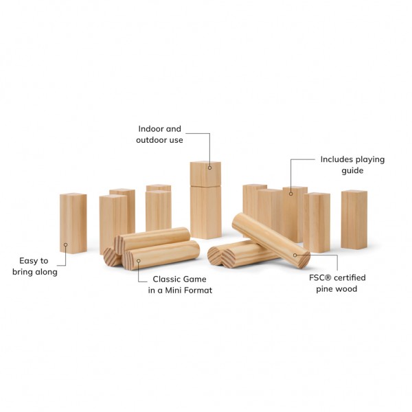 VINGA Kubb Mini Spiel, braun