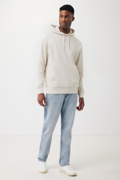 IQONIQ Rila Lightweight Hoodie aus recycelter Baumwolle, ivory white XS