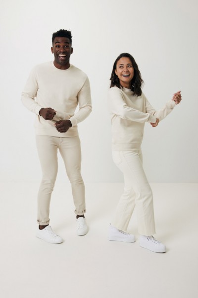 IQONIQ Denali ungefärbt. Rundhals-Sweater aus recycelter BW, natural raw XXL