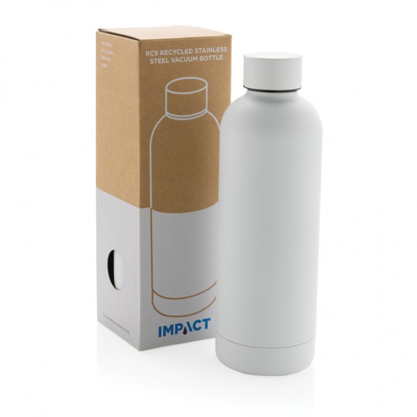 Impact Vakuumflasche aus RCS recyceltem Stainless-Steel, weiß