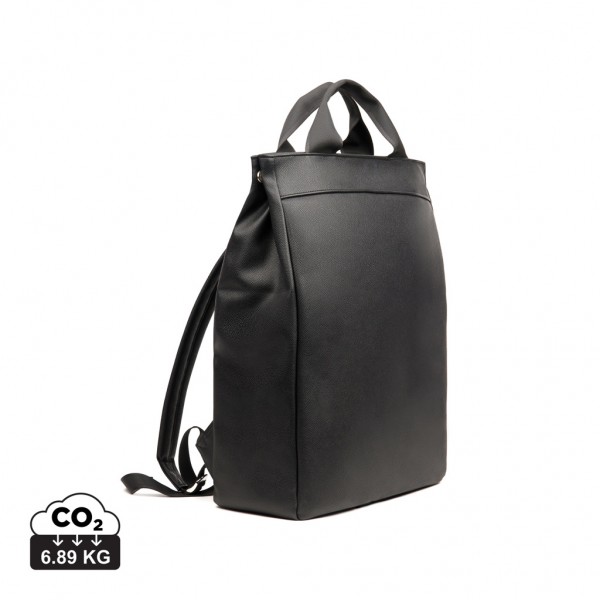 VINGA Bermond Rucksack aus RCS recyceltem PU, schwarz