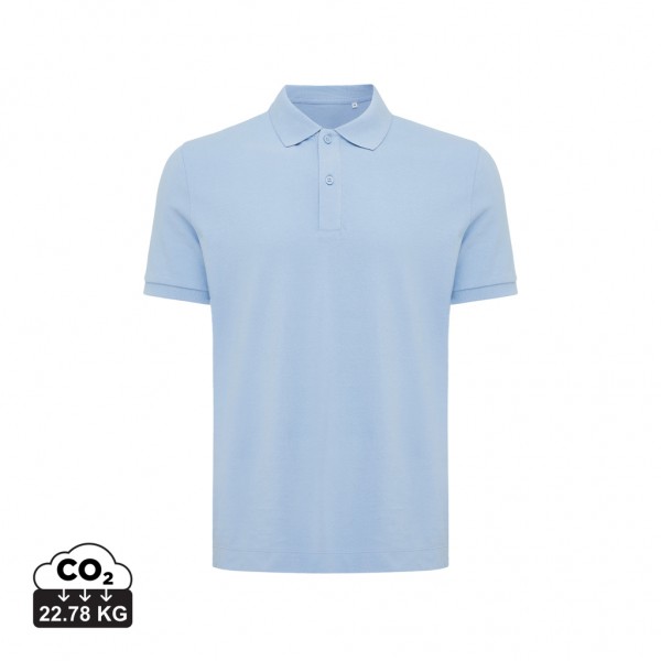 IQONIQ Yosemite Piqué-Poloshirt aus recycelter Baumwolle, sky blue XS