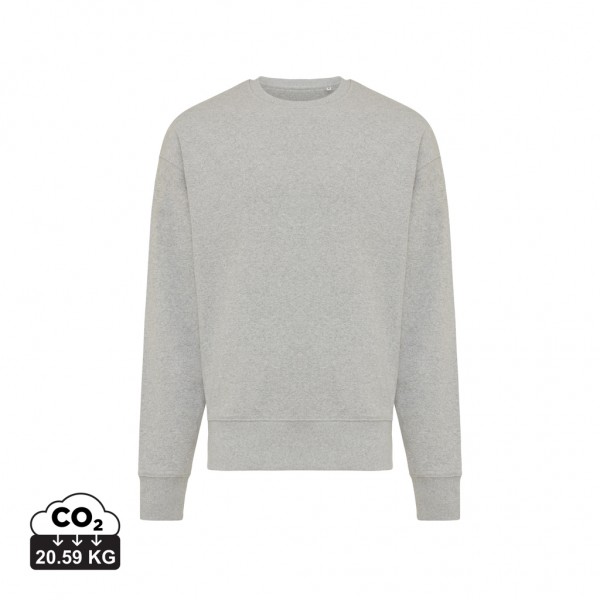 IQONIQ Kruger Relax-Rundhals-Sweater aus recycelt. Baumwolle, heather grey S